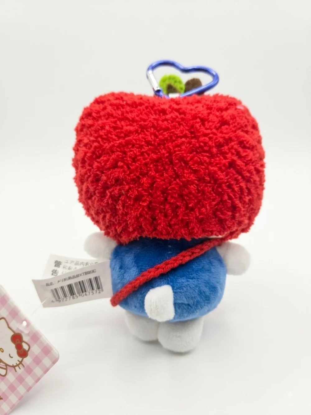 Hello Kitty Apple Plush Keychain - Red Bow